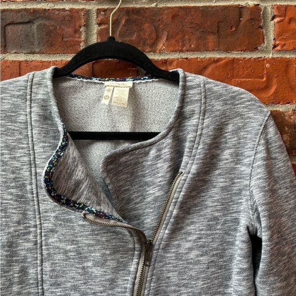 Matilda Jane Womens Medium Afternoon Drive Gray Knit Moto Blazer Jacket - Picture 2 of 8